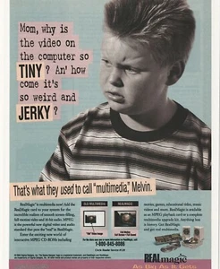 Vintage/Retro RealMagic MPEG Card Print Ad Promo 1994 (A) - Picture 1 of 2