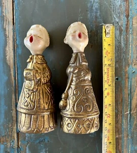 2 Vintage Christmas Carolers Choir Boys Plastic Figurine Hong Kong 5” - Picture 1 of 7