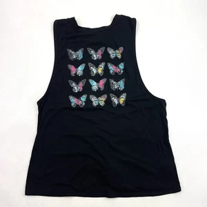 NOBO No Boundaries Schmetterlinge ärmellos schwarz Top Tank T-Shirt Jugend Gr. L - Bild 1 von 7