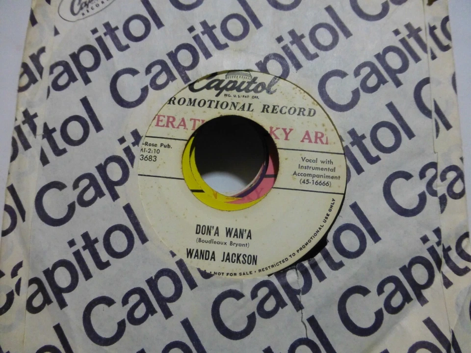 WANDA JACKSON DON'A WAN'A  & LET ME EXPLAIN COUNTRY   NEAR MINT 45 - Image 1 of 1