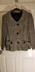 Vintage Jack Needleman Womens Skirt Suit sz10, black and white  - Picture 1 of 7