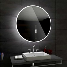 DELHI rotondo ILLUMINATO LED specchio del bagno personalizzato misura VARIANTI