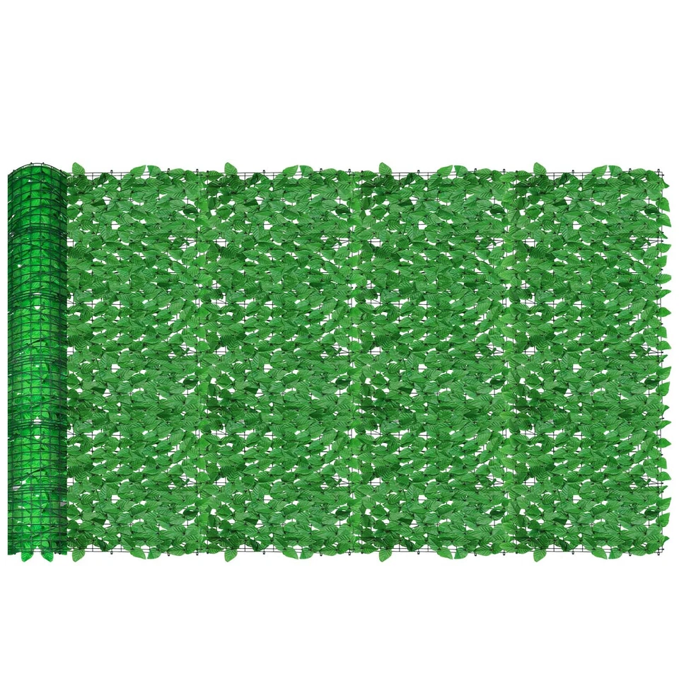 Panel de pantalla de valla de privacidad de hoja de laurel artificial de 58 pulgadas decoración de setos para el hogar hágalo usted mismo Foto 1 de 4