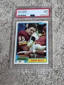 Tarjeta de fútbol americano Topps 1981 PSA 9 Dave Butz Washington Redskins - Imagen 1 de 1