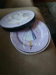 Rosanna Studio 8” Lavender Plates Complete Set Of 4 - Picture 1 of 8