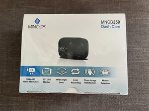 New Sealed Minolta MNCD250 Full HD 12MP 2.2" LCD Screen Dash Cam #MNCD250-Black - Picture 1 of 6