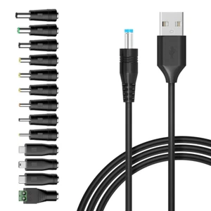 Universal 5V DC 5.5 2.1Mm Jack Charging Cable Power Cord, USB to DC Power Cable - Picture 1 of 12