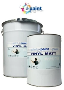 UK PAINT - Vinyl Matt Emulsion Paint - 20L - Brilliant White    - Picture 1 of 1