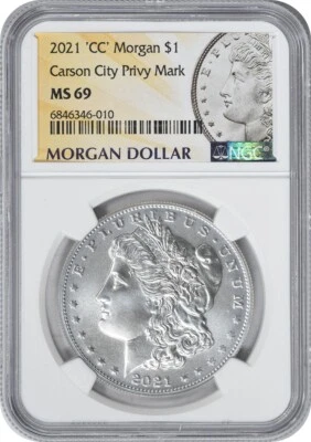 2021-CC Privy Morgan Silver Dollar MS69 NGC - Image 1 of 2