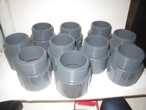 10 Charlotte Pipe Schedule 80 2 pollici Slip T X 2 pollici D MPT Adattatori per tubi in PVC - Foto 1 di 8