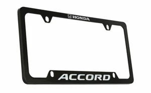 Soporte marco placa metal recubierto negro marca denominativa Honda Accord - Imagen 1 de 6