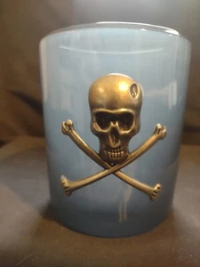 D.L. & Co Modern Alchemy Haunted Library Books Skull and Crossbones Glass - Picture 1 of 4