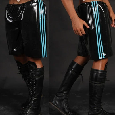 Latex Pants Gummi Badeanzug Kurze Hose Schwarz Sport Fitness Beiläufig Hose0.4mm - Bild 1 von 4