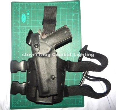 Safariland 6004-53-122 LH Funda táctica pierna muslo Colt 5" 1911 Kimber ParaOrd Foto 1 de 4