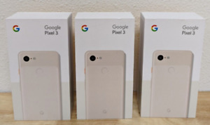 Lot of 3 Google Pixel 3 Pink  64GB As-Is Smartphones