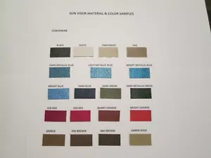 Sunvisors 1972-1973 Dodge Dart, Plymouth Duster Hardtop models Coachman pattern - Picture 1 of 1