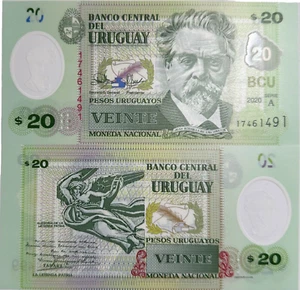 URUGUAY - 20 PESOS - W 101(1) SERIE A - 2020 - GEM UNC - POLYMER - Picture 1 of 1