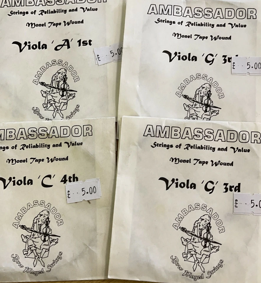 Ambassador Viola Strings - Pick from Drop Down Menu! Fast and Free Delivery. - Image 1 of 1