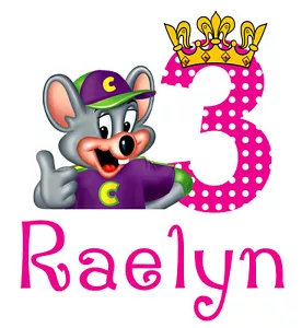 Chuck E Cheese #1 - T Shirt Iron On Transfer - Compleanno - Magliette Famiglia anche - Foto 1 di 2