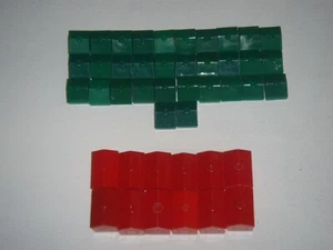 Monopoly Replacement Pieces. 32 Houses. 12 Hotels. - Picture 1 of 3