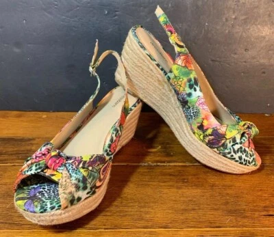 Vestido Granero Talla 10 Alpargata Cordones Cuñas Verano ~ Lotus Foto 1 de 4