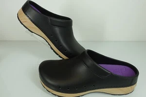 Dansko Kane Women's Clogs Black Molded Size 43 Purple Insert New without Box - Picture 1 of 7