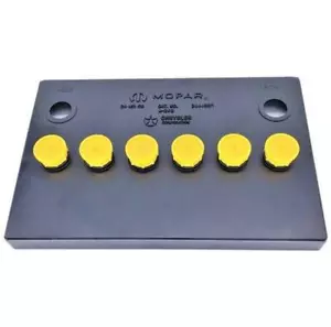 1966-1974 Dodge Plymouth A, B,& E-Body Mopar Battery Cover Set 6 Yellow Caps NEW - Picture 1 of 4