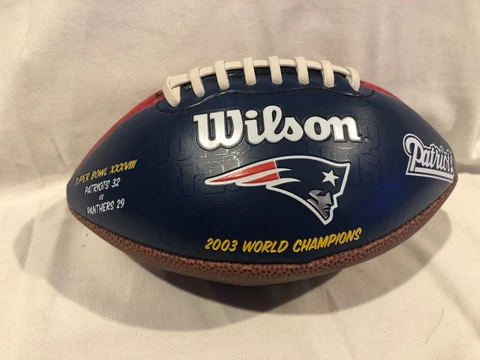 Super Bowl XXXVIII (38), Patriots Defeat Carolina Panthers, Mini Football Cover
