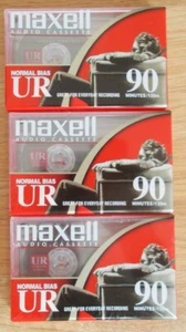 Maxell UR90 3 blank 90 minute cassette - Picture 1 of 3