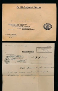 GB OFFIZIELLES BEZAHLTES GESUNDHEITSMINISTERIUM KRONE OVALES STRUMPFBAND + MEMO von KEW - Bild 1 von 1