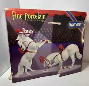 Breyer Retired 79296 Circus Ponies In Costume Fine Porcelain 1996 1048 Of 2500 - Picture 1 of 10