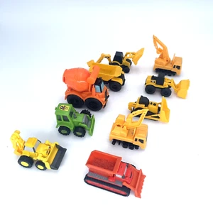 Lot of 10Plastic Cat Construction Trucks Dump Truck Dozer Back Hoe Front Scooper - Picture 1 of 3