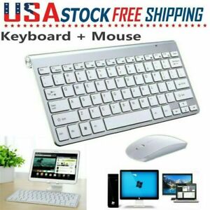 For Mac Apple PC Computer 2.4G Mini Wireless Keyboard+Mouse Combo Set Waterproof