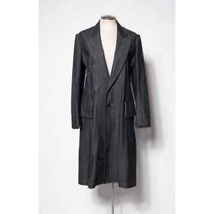 Trench Regolamento Yohji Yamamoto Denim Blu Scuro Cotone Duster Taglia S/M - Foto 1 di 15