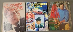 Lot Of 3 The Six Million Dollar Man Annual 1978 1979 Unused Coloring Book Import - Picture 1 of 14