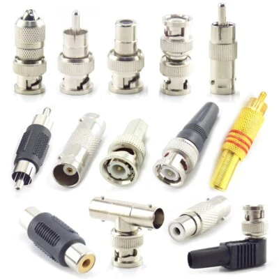 BNC RCA male female to BNC RCA male female plug Cable Video Converter Connector - Image 1 of 4