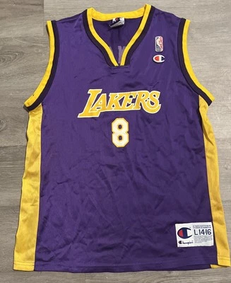 Camiseta CAMPEÓN Los Angeles Lakers Kobe Bryant #8 púrpura juvenil L 14/16 novato Foto 1 de 4