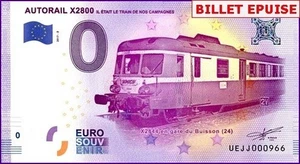 UEJJ / AUTORAIL X2800 / BILLET 0 € / 0 EURO-SCHEIN / 2017-2 - Imagen 1 de 1