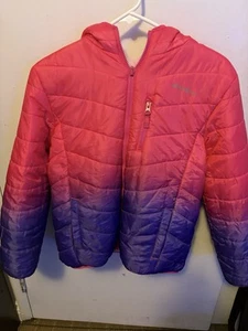 Eddie Bauer Child’s Pink Hooded Puffer Jacket - Large - Picture 1 of 5