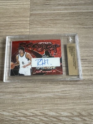 2022-23 Leaf OptiChrome Ron Harper Jr Auto 1/1 Optimal Effort Kaleidoscope Red - Image 1 of 2