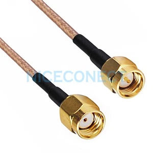 Lote de conectores SMA macho a RP-SMA macho (pin hembra) cable coaxial coleta RG316 - Imagen 1 de 3