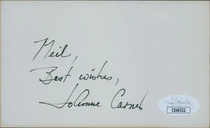 JoAnne Carner LPGA Golfer Signed 3x5 Index Card JSA Authenticated Personalized - Picture 1 of 2