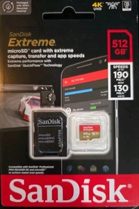 SanDisk 512GB Class 10 MicroSD Memory Card - SDSQXA1-512G-AN6MA - Picture 1 of 3