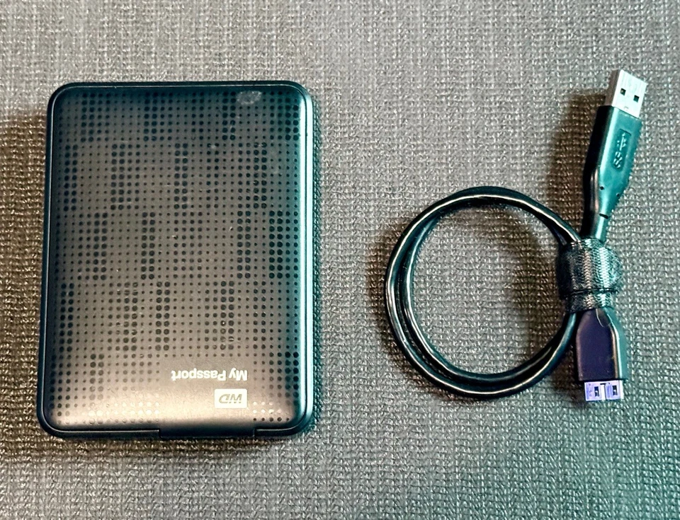 Western Digital WD Portable My Passport 1TB External Hard Drive HDD - Used - Image 1 of 2