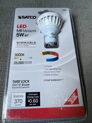 Satco LED MR16/GU10 5w 40 - Image 1 of 2