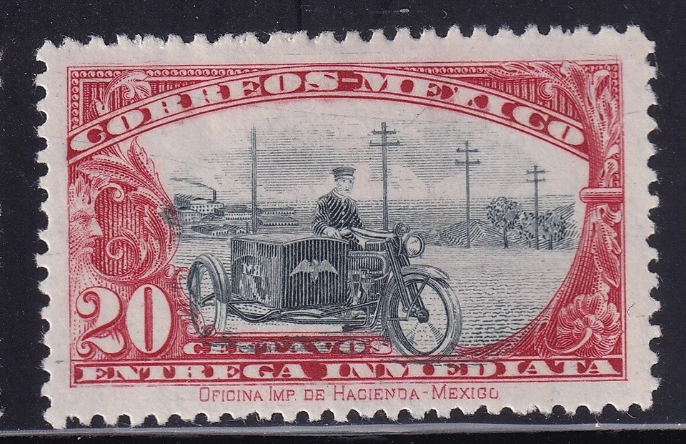 udm11 México 1923 cartero en motocicleta Sc#E2 Mc#579 Foto 1 de 1