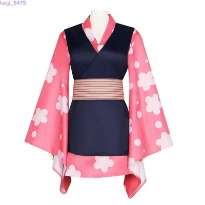 Demon Slayer Makomo Kimono Yukata Cosplay Fantasia Show Roupas Performar Uniforme - Imagem 1 de 4
