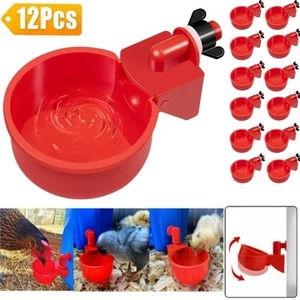 12 PIEZAS Tazas de riego automáticas para pollo Bebedero para aves de corral Pato Codorniz Gallina - Imagen 1 de 6