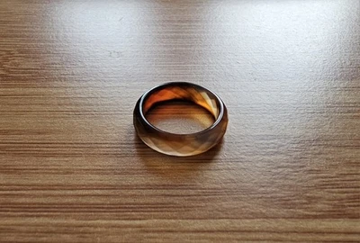 Achat Ring Größe 17 ohne Metall Ringgröße max. 56 Karneol Carneol mit Braun Rot - Bild 1 von 4