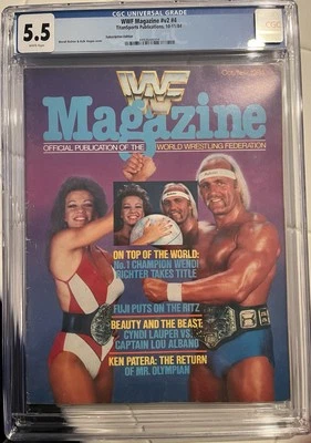 Hulk Hogan Wendi Richter WWF Magazine 1984 CGC 5.5 - Image 1 of 3